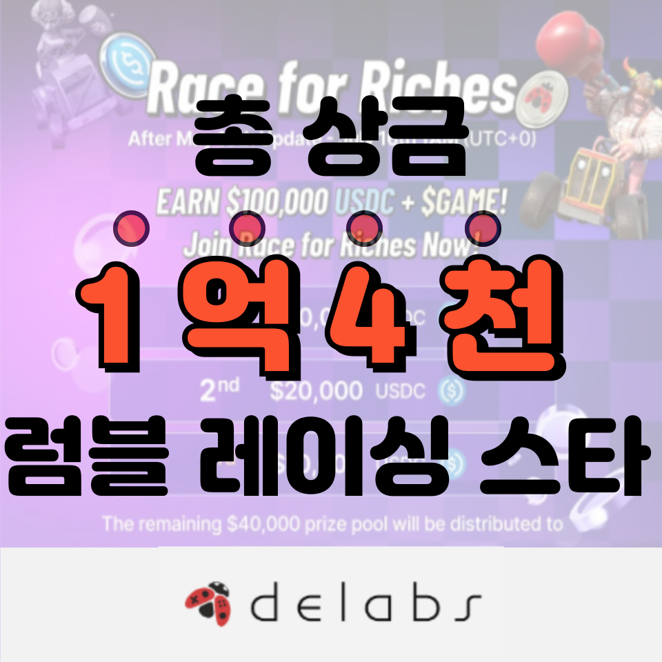 디랩스가 개발한 웹 3 카트라이더, 럼블 레이싱스타 총상금 1억 4천만 원 대회 시작